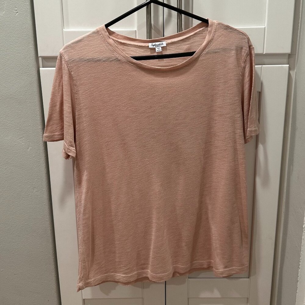 Splendid Zoe Slub Crew Neck Tee in Pink - XS